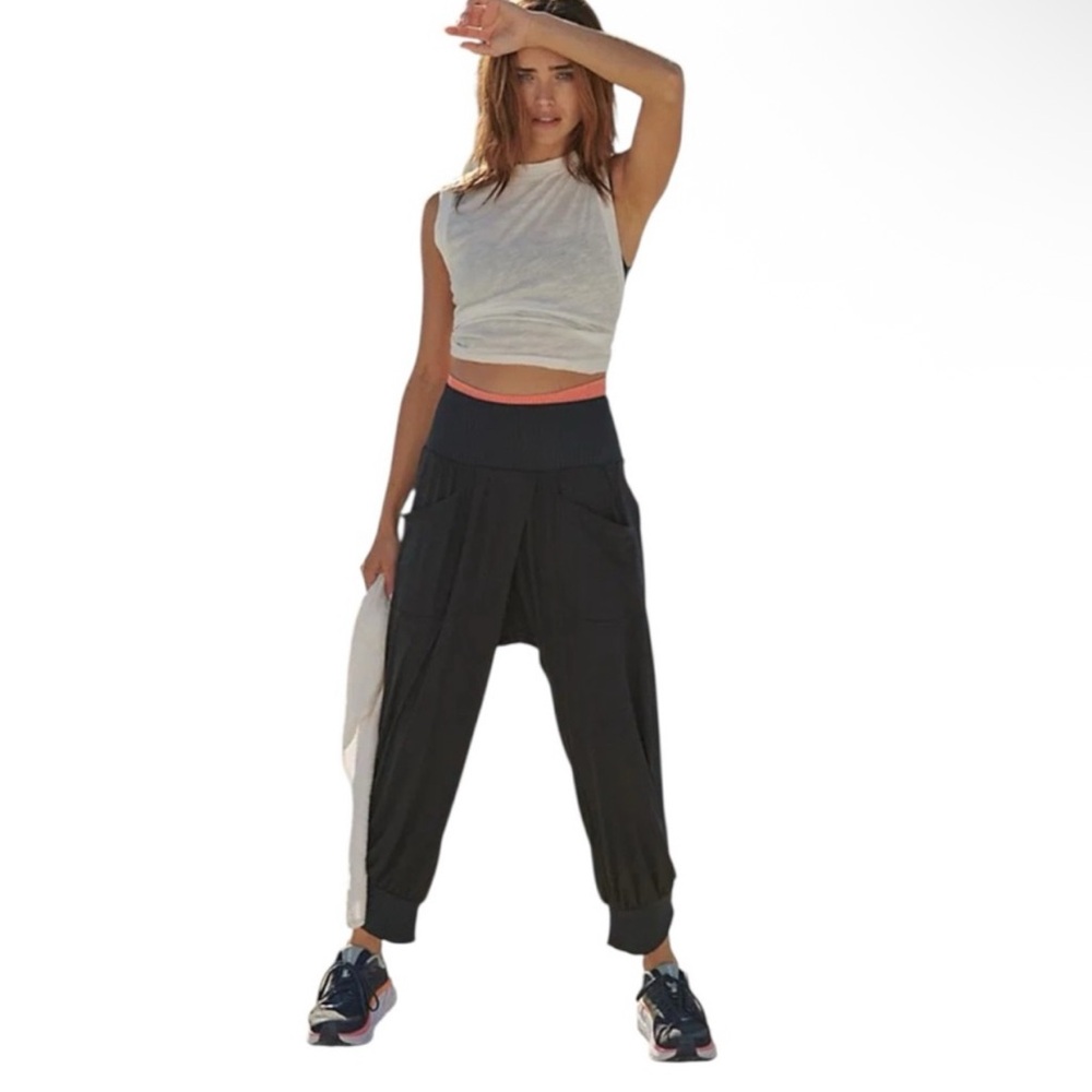 Free People Harem Style Black Jogger Pants